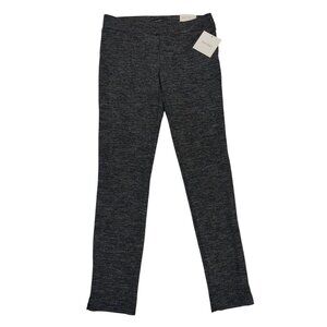 Ellen Tracy High Density Knit Legging Black & White Herringbone Pattern Size S.